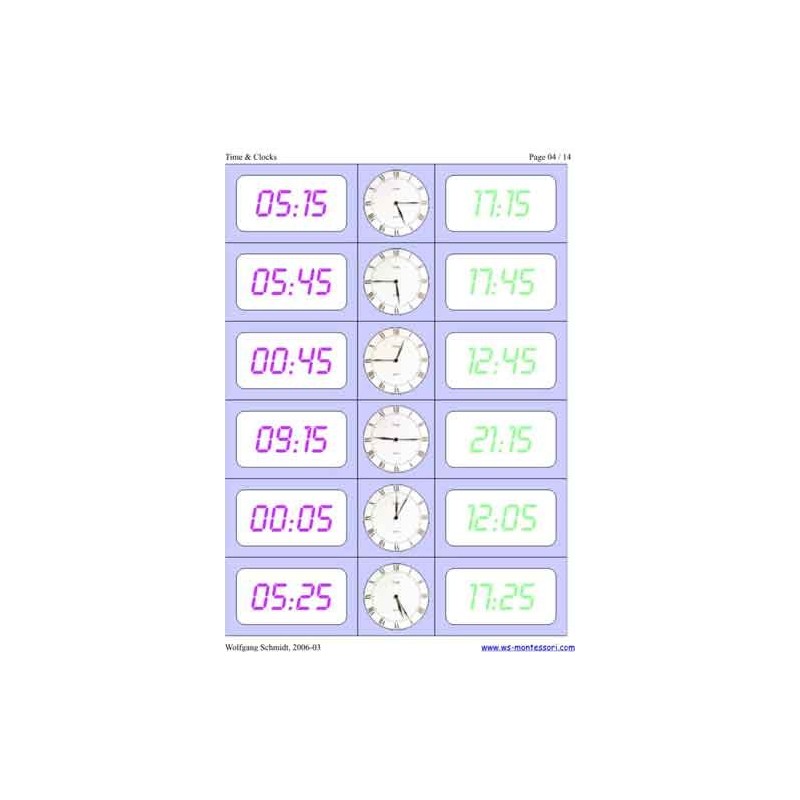 Time & Clocks	 (Dieser Artikel ist auch in deutsch erhältlich)