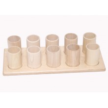 Aufsteller mit 10 Bleistiftständern 9/6 cm Natur