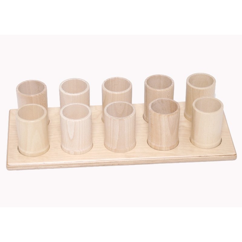 Aufsteller mit 10 Bleistiftständern 9/6 cm Natur