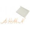Plywood capital letters cursive nature