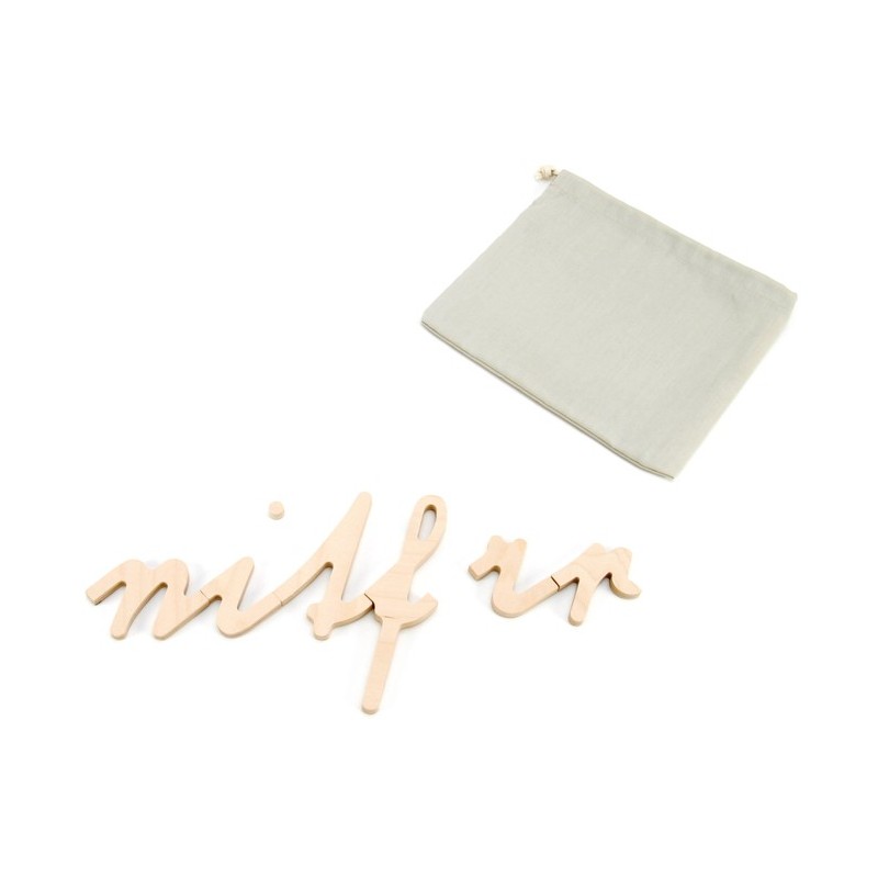 Plywood lower case letters cursive nature
