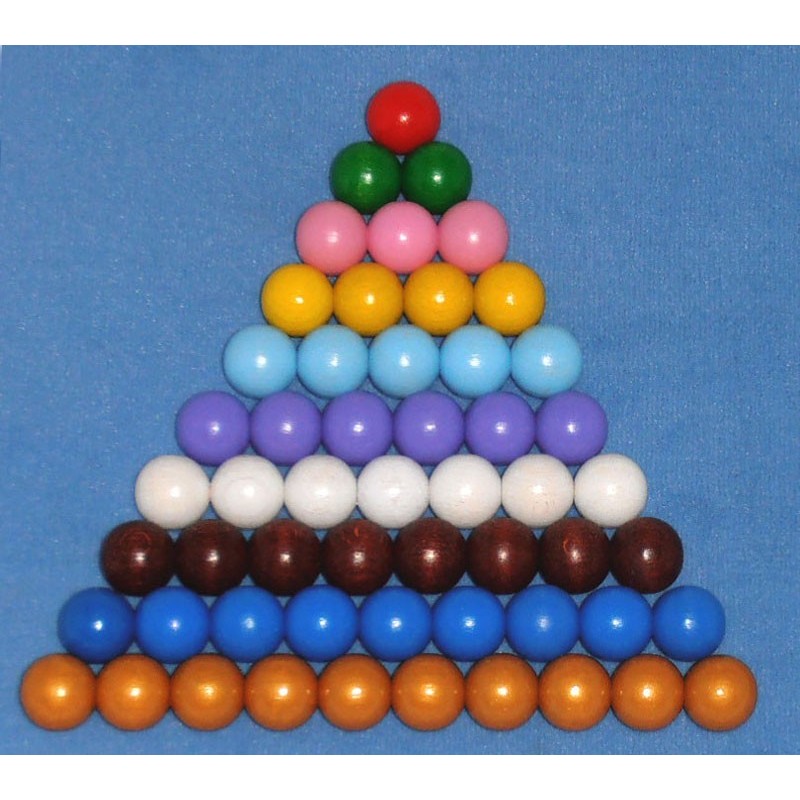 colored pearl staircase 15 mm wooden beads