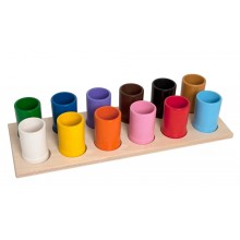 Aufsteller mit 12 farbigen Bleistiftständern 9/6 cm