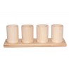 Aufsteller mit 4 Bleistiftständern 9/ 6 cm Natur