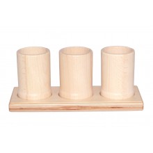 Aufsteller mit 3 Bleistiftständern 9/6 cm  Natur
