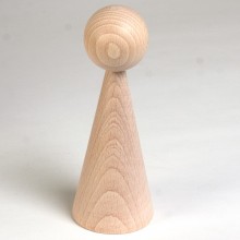HOLZkegel 16 cm NATUR