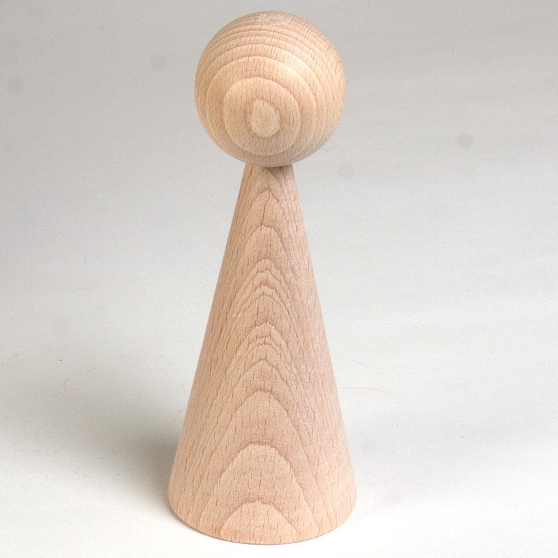 HOLZkegel 16 cm NATUR