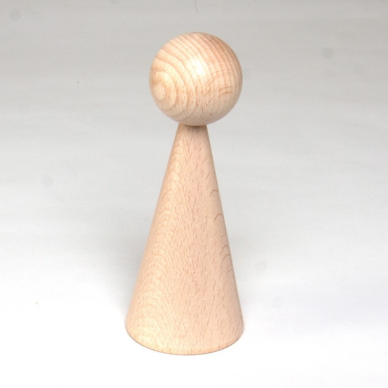 Wooden cone 16 cm lacquered