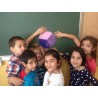 Fraction computing circles in Montessori colors