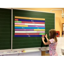 Length measurements in Montessori colors