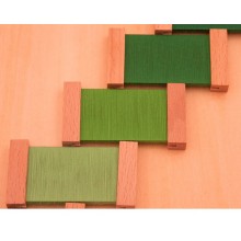 Farbtäfelchen Schattierungskasten mit Garn wie im Original