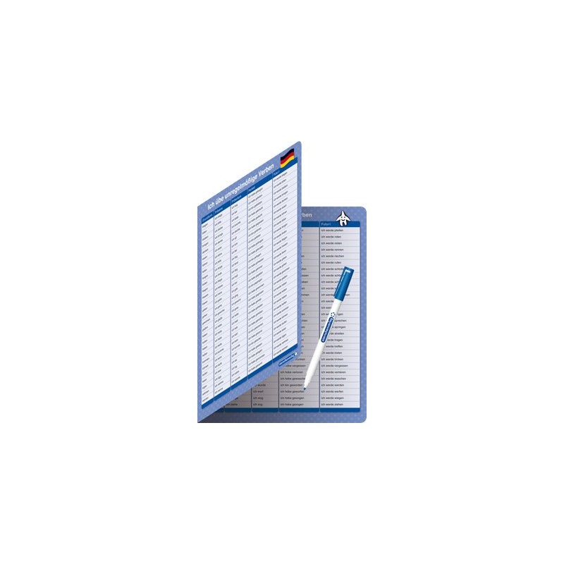 I practice irregular verbs - folding card + pen