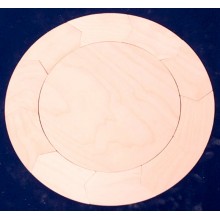 Holztäfelchen Kreis 10-Teiler