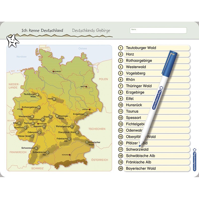 I know Germany - Berge + Stift