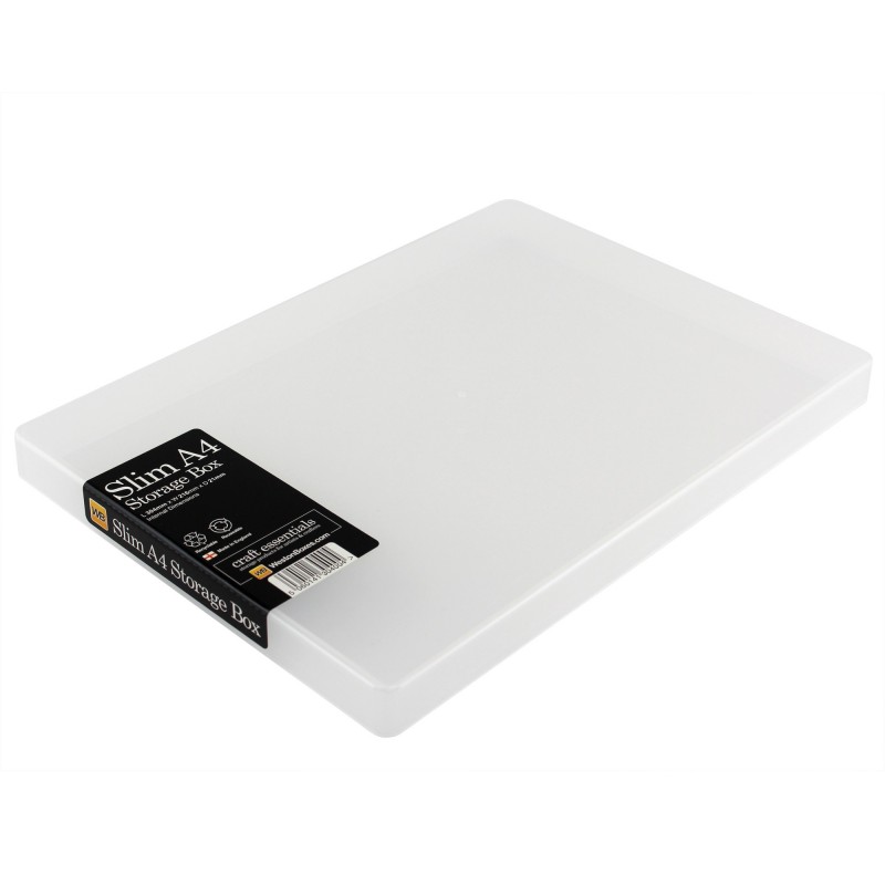Transparent plastic box A4 flat