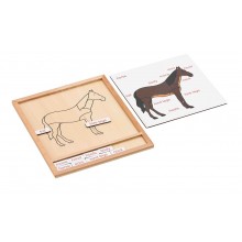 Colored animal puzzle activity set -horse