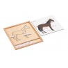 Colored animal puzzle activity set -horse