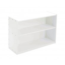 Regal 2 Fächer mit Rückwand WEISS