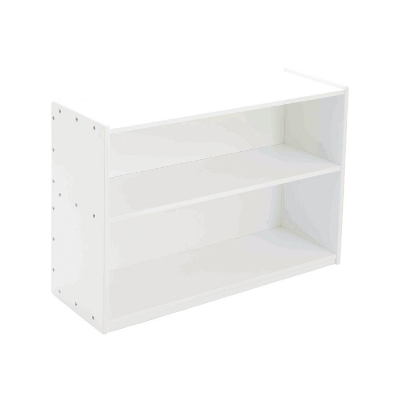 Shelf 2 compartments with rear wall WHITE