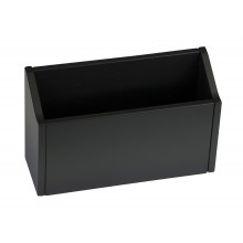 Karteikasten aus Holz C6 schmal, schwarz