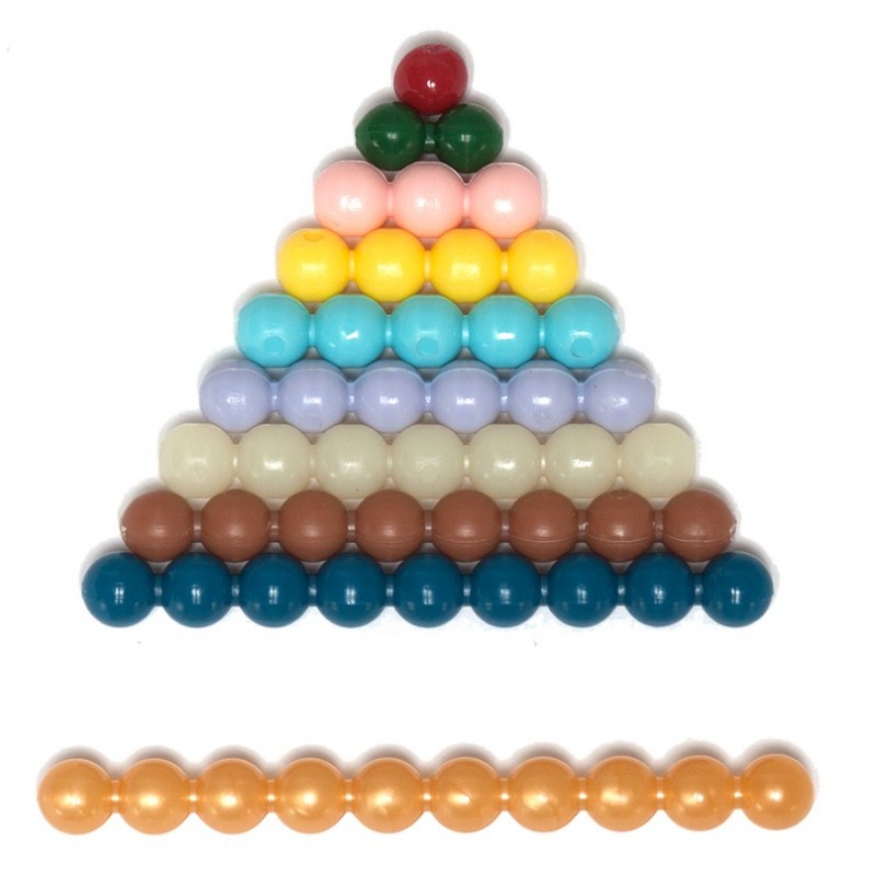 Decanomial Bead Bar Box, connected  Beads