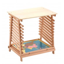 Ständer für 10 Länderpuzzles aus BUCHENHOLZ