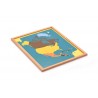 Puzzle Map of North America---beech wood frame