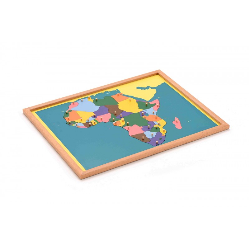 Puzzle Afrika MIT BUCHENHOLZRAHMEN