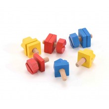 6 Schrauben aus Holz
