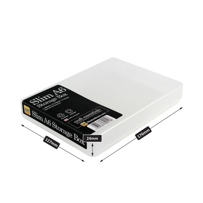 Transparente Kunststoff Box A6 flach