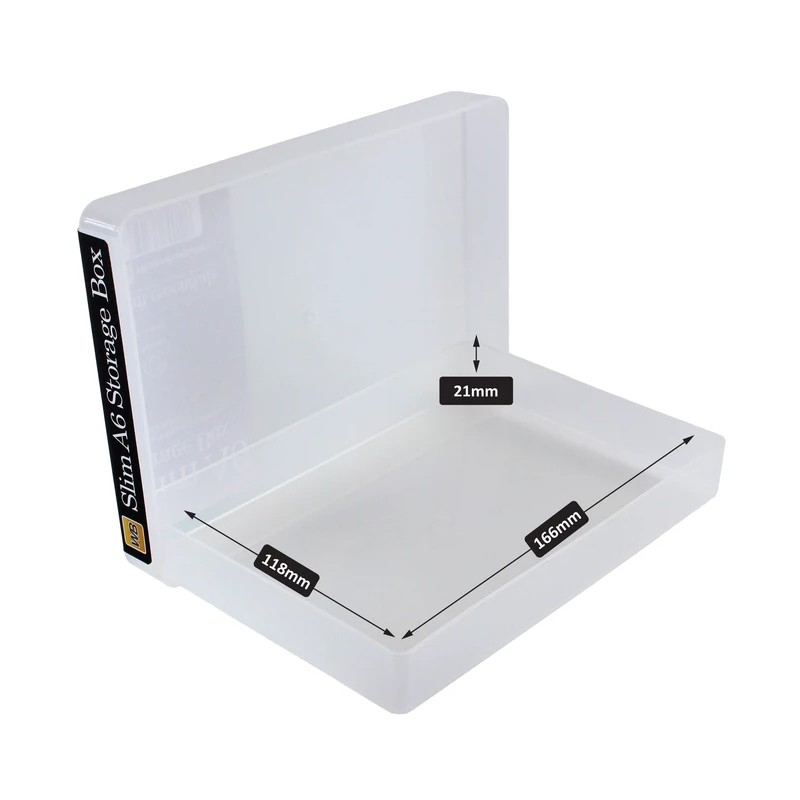 Transparente Kunststoff Box A6 flach