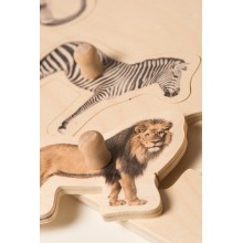 Puzzle pre batoľatá: 5 divokých zvierat