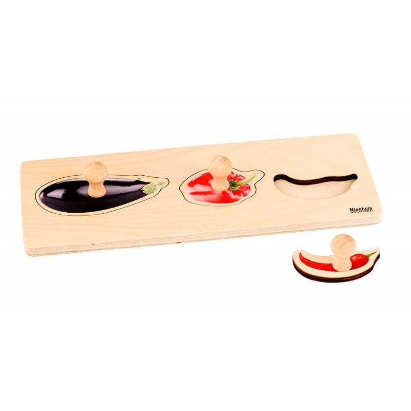 Kleinkind-Puzzle: 3 Typen Gemüse