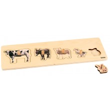 Kleinkind-Puzzle: 5 Bauernhoftiere