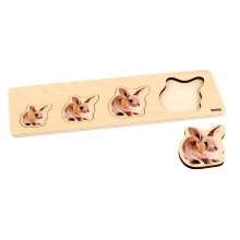 Kleinkind-Puzzle: 4 Kaninchen