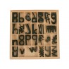Small Movable Alphabet, Print,Yellow C5/V10*4mm thickness