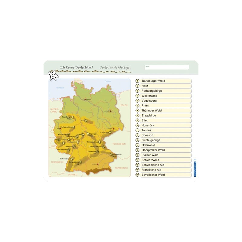 I know Germany – Germany's mountains - without a pen