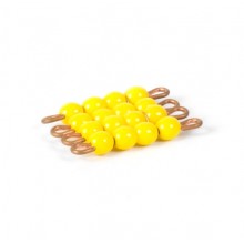 Individual Glass Square Of 4: Yellow
