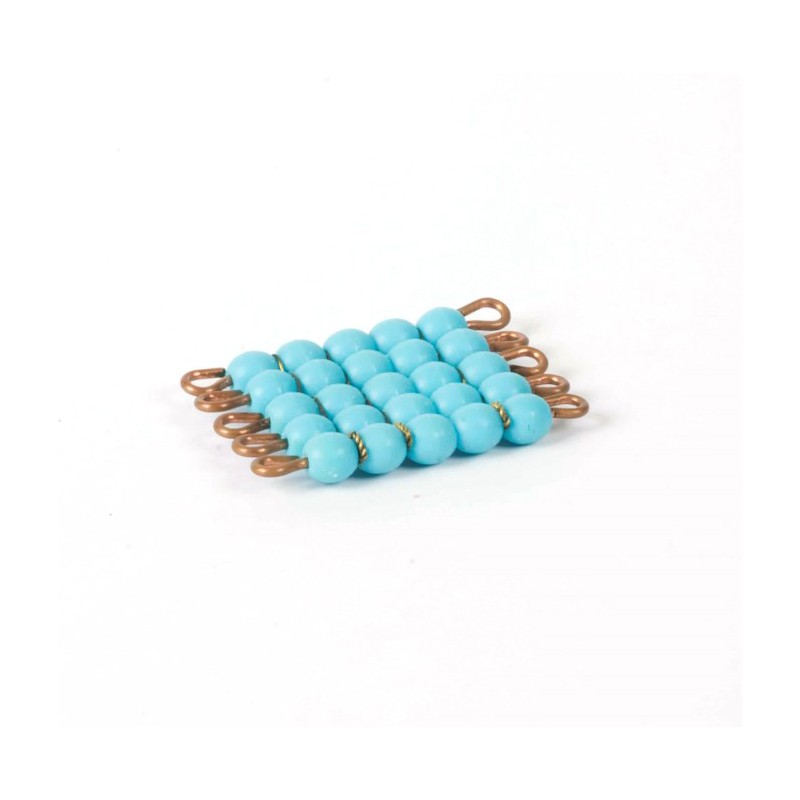 Individual Glass Square Of 5: Light Blue