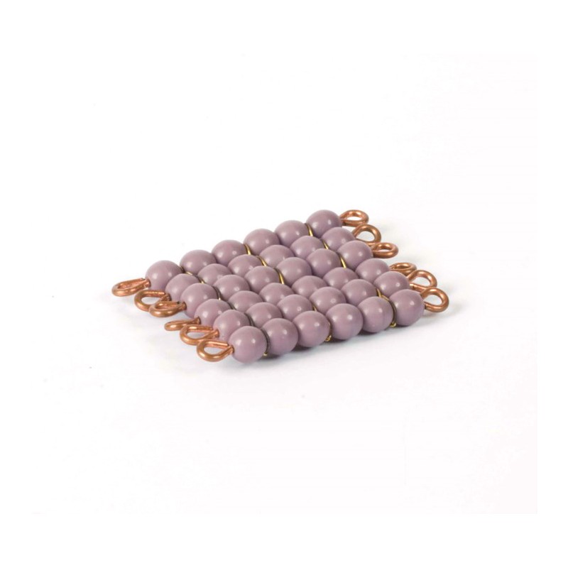 Perlenquadrat von 6, violett: Lose Perlen (Glas)