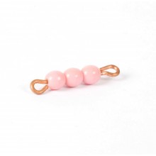 Perlenstäbchen von 3, rosa: Lose Perlen (Glas)