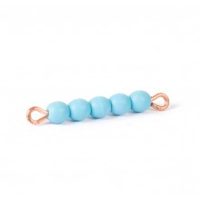 Perlenstäbchen von 5, hellblau: Lose Perlen (Glas)