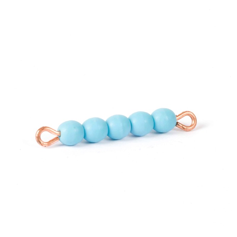 Perlenstäbchen von 5, hellblau: Lose Perlen (Glas)