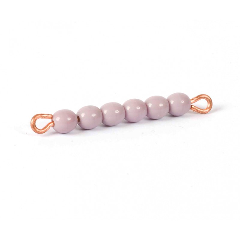Perlenstäbchen von 6, violett: Lose Perlen (Glas)