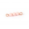 Perlenstäbchen von 3, rosa: Lose Perlen (Kunststoff)