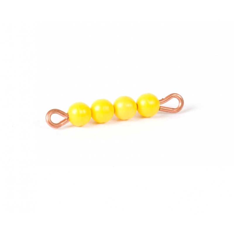 Perlenstäbchen von 4, gelb: Lose Perlen (Kunststoff)