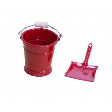 Eimer mit Kehrblech - MINI - Puppenkehrset Basis - 13 Farben