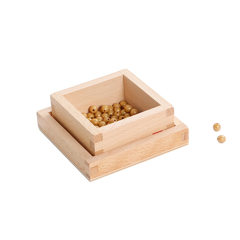 Dose mit 100 goldenen Einerperlen