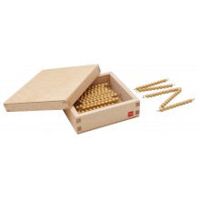 Kasten mit 45 goldenen Zehnerstangen