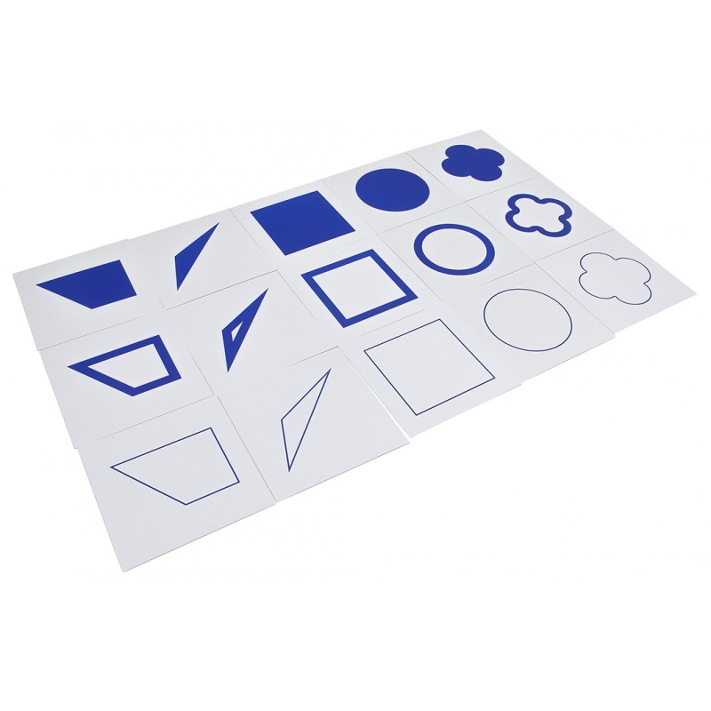 Geometric Form Cards: Blue & Yellow